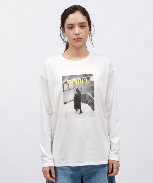 LAKOLE（ラコレ）の「アソートフォトプリント長袖T / 148086（Tシャツ/カットソー・レディース・オフホワイト/チャコール/ピンク・MEDIUM/SMALL）」の21枚目の写真