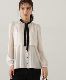 ボウタイレイヤードブラウス / 1214210002