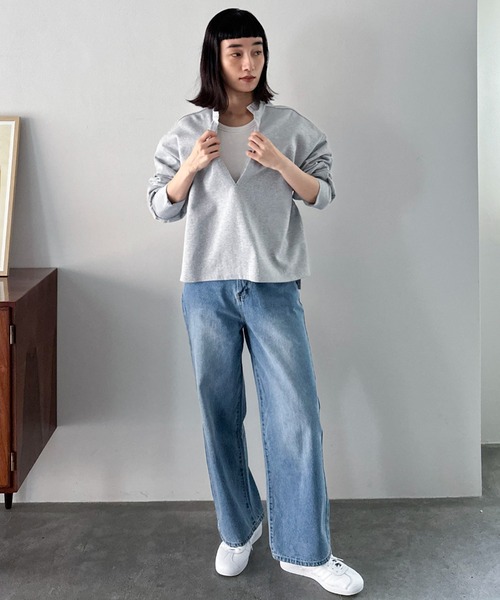 Doux archives（ドゥアルシーヴ）の「ＵＳコットンスキッパースウェット（スウェット・レディース・オフホワイト/グレー/ブラック/ネイビー・38）」の9枚目の写真