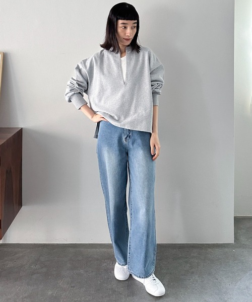 Doux archives（ドゥアルシーヴ）の「ＵＳコットンスキッパースウェット（スウェット・レディース・オフホワイト/グレー/ブラック/ネイビー・38）」の10枚目の写真