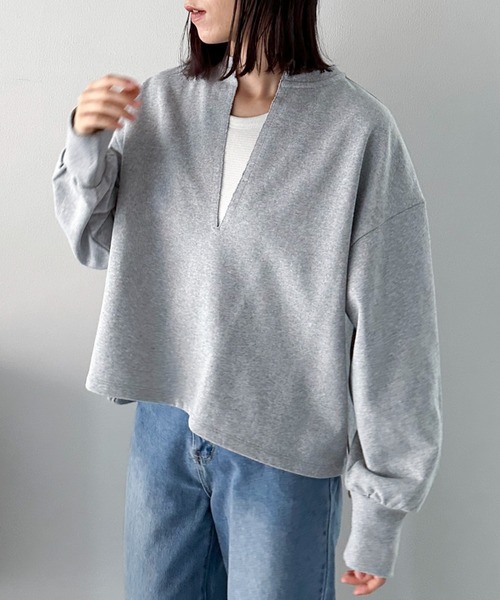 Doux archives（ドゥアルシーヴ）の「ＵＳコットンスキッパースウェット（スウェット・レディース・オフホワイト/グレー/ブラック/ネイビー・38）」の17枚目の写真