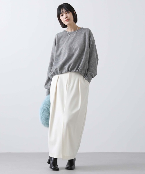 Gready Brilliant（グレディブリリアン）の「ラメ裏毛ドロストカットソー（Tシャツ/カットソー・レディース・ネイビー/グレー・38）」の17枚目の写真