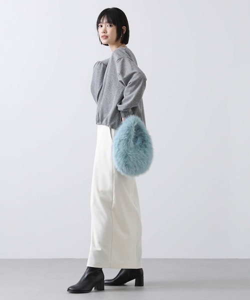 Gready Brilliant（グレディブリリアン）の「ラメ裏毛ドロストカットソー（Tシャツ/カットソー・レディース・ネイビー/グレー・38）」の18枚目の写真