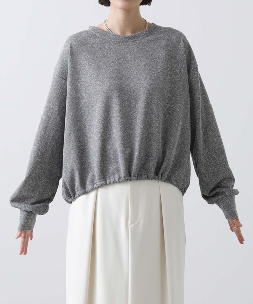 Gready Brilliant（グレディブリリアン）の「ラメ裏毛ドロストカットソー（Tシャツ/カットソー・レディース・ネイビー/グレー・38）」の10枚目の写真