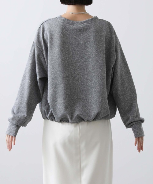 Gready Brilliant（グレディブリリアン）の「ラメ裏毛ドロストカットソー（Tシャツ/カットソー・レディース・ネイビー/グレー・38）」の11枚目の写真