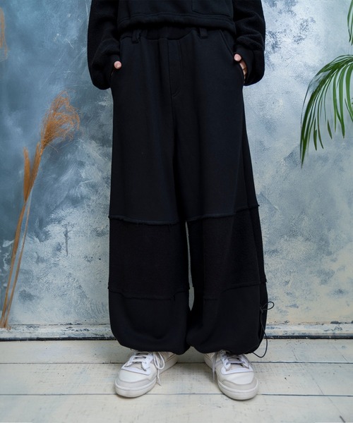 【セール】【Nora Lily】Wide Silhouette Blocking Pants(UNISEX)（その他パンツ）｜Nora Lily（ノラリリー）