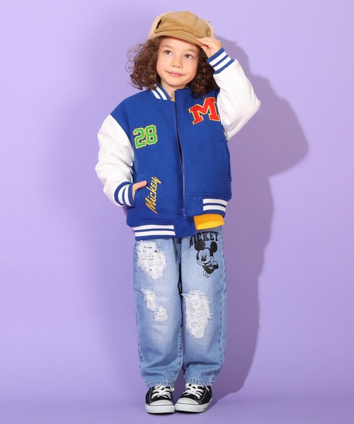 ch!iiixBEAUTY & YOUTH ディズニー　スタジャン Disney/リンク/洗える】スタジャン(80cm 紺): キッズ - ナルミヤ