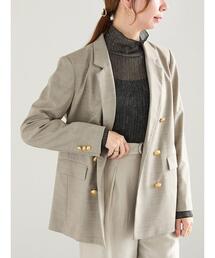 Te chichi | ダブルブレストテーラードジャケット(ノーカラージャケット)