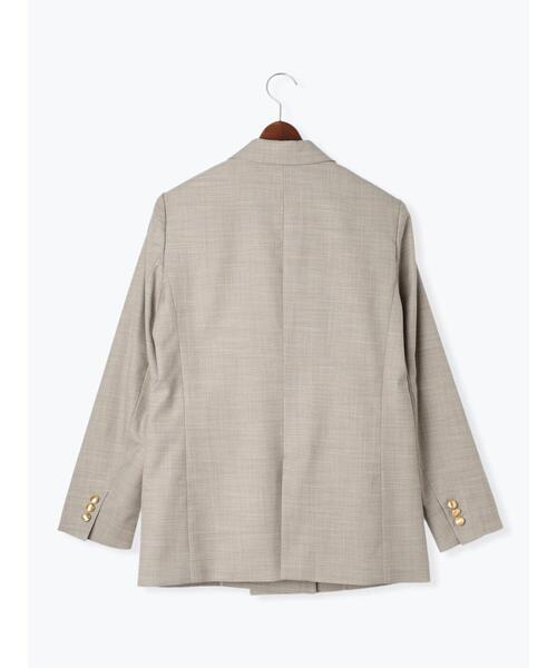 Te chichi(テチチ)の「ダブルブレストテーラードジャケット(ノーカラージャケット・レディース・ベージュ/ネイビー・F)」の19枚目の写真