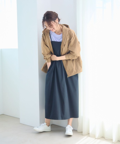 CROSS FUNCTION（クロスファンクション）の「《撥水・花粉対策・UV対策》アクティかる シャイニーナイロンフードブルゾン【CF/クロスファンクション】（ブルゾン・レディース・ネイビー/キャメル・3L/LL/L/M）」の20枚目の写真