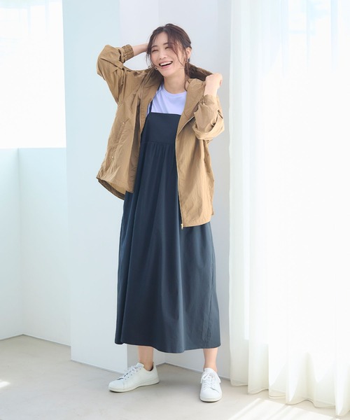 CROSS FUNCTION（クロスファンクション）の「《撥水・花粉対策・UV対策》アクティかる シャイニーナイロンフードブルゾン【CF/クロスファンクション】（ブルゾン・レディース・ネイビー/キャメル・3L/LL/L/M）」の22枚目の写真