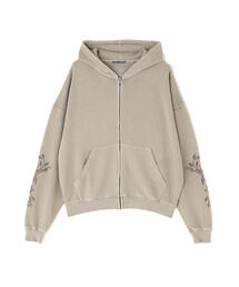 LUSOR（ルーソル）の「LUSOR（ルーソル）PIGMENT SWEAT ZIP HOODIE FLOWER ピグメントジップフーディー　フラワー（パーカー）」