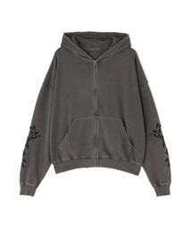 LUSOR | LUSOR（ルーソル）PIGMENT SWEAT ZIP HOODIE FLOWER ピグメントジップフーディー　フラワー(パーカー)