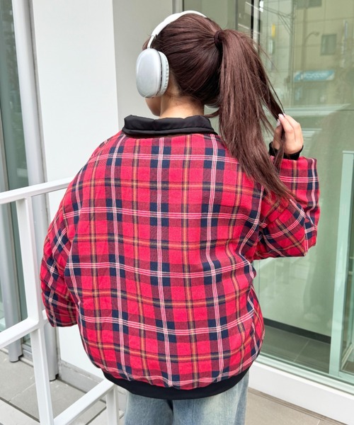 SOLLON.（ソルロン）の「チェック柄リバーシブル中綿ジャケット