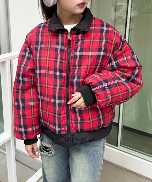 SOLLON.（ソルロン）の「チェック柄リバーシブル中綿ジャケット