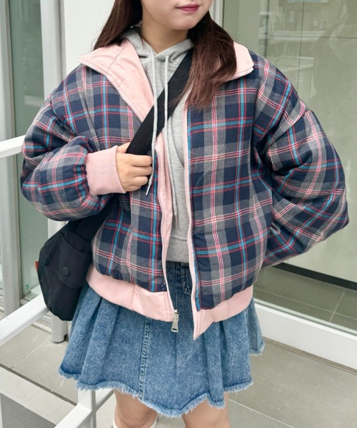 SOLLON.（ソルロン）の「チェック柄リバーシブル中綿ジャケット