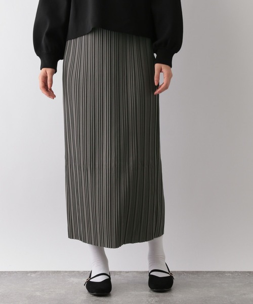 GLOBAL WORK Smile Seed Store(グローバルワーク スマイルシードストア)の「Iラインプリーツスカート/161583(スカート・レディース・チャコール/グレー系その他/グリーン/ブラック/ライトブラウン/グレー系その他2・FREE)」の3枚目の写真