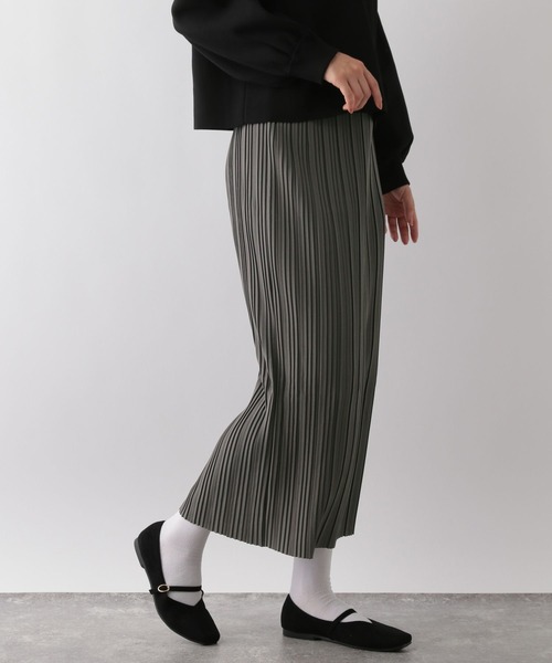 GLOBAL WORK Smile Seed Store(グローバルワーク スマイルシードストア)の「Iラインプリーツスカート/161583(スカート・レディース・チャコール/グレー系その他/グリーン/ブラック/ライトブラウン/グレー系その他2・FREE)」の18枚目の写真