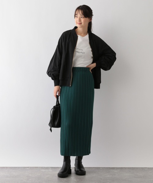 GLOBAL WORK Smile Seed Store(グローバルワーク スマイルシードストア)の「Iラインプリーツスカート/161583(スカート・レディース・チャコール/グレー系その他/グリーン/ブラック/ライトブラウン/グレー系その他2・FREE)」の21枚目の写真