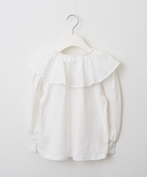 CIAOPANIC TYPY（チャオパニックティピー）の「【KIDS】フリルキャンディースリーブトップス（Tシャツ/カットソー・キッズ・ブラック/ホワイト・XX-LARGE/X-LARGE/LARGE/MEDIUM/SMALL）」の5枚目の写真