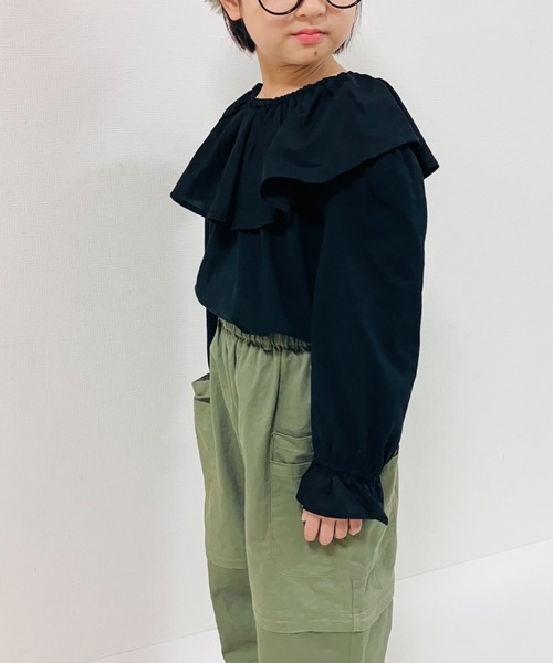 CIAOPANIC TYPY（チャオパニックティピー）の「【KIDS】フリルキャンディースリーブトップス（Tシャツ/カットソー・キッズ・ブラック/ホワイト・XX-LARGE/X-LARGE/LARGE/MEDIUM/SMALL）」の22枚目の写真