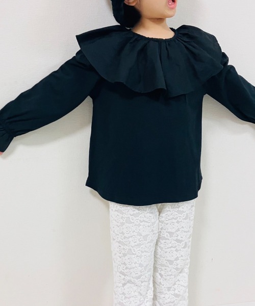 CIAOPANIC TYPY（チャオパニックティピー）の「【KIDS】フリルキャンディースリーブトップス（Tシャツ/カットソー・キッズ・ブラック/ホワイト・XX-LARGE/X-LARGE/LARGE/MEDIUM/SMALL）」の19枚目の写真