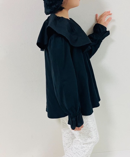 CIAOPANIC TYPY（チャオパニックティピー）の「【KIDS】フリルキャンディースリーブトップス（Tシャツ/カットソー・キッズ・ブラック/ホワイト・XX-LARGE/X-LARGE/LARGE/MEDIUM/SMALL）」の20枚目の写真