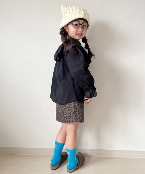 CIAOPANIC TYPY（チャオパニックティピー）の「【KIDS】フリルキャンディースリーブトップス（Tシャツ/カットソー・キッズ・ブラック/ホワイト・XX-LARGE/X-LARGE/LARGE/MEDIUM/SMALL）」の12枚目の写真