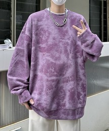 【FVLMEN】marble pigment design sweat pullover/マーブル ピグメント調 スウェット プルオーバー