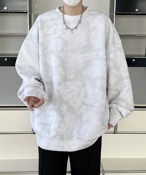 FVLMEN（フルメン）の「【FVLMEN】marble pigment design sweat pullover/マーブル ピグメント調 スウェット プルオーバー（スウェット・メンズ・グレー/ブラック/パープル/ベージュ/ワインレッド/ホワイト・MEDIUM/X-LARGE/LARGE）」の18枚目の写真