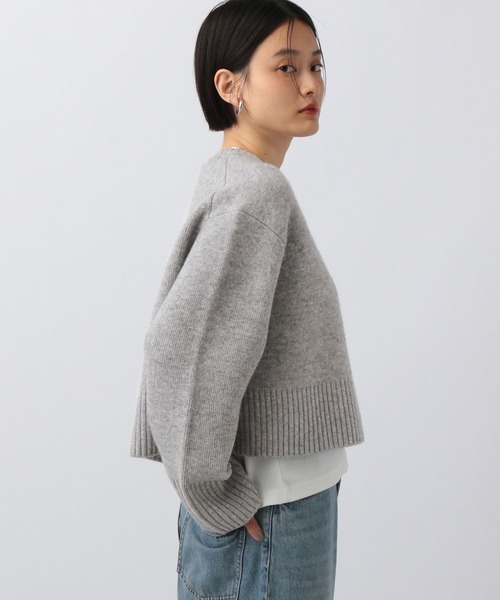 A part by（アパートバイ）の「カシミヤコンショートプルオーバーニット（ニット/セーター・レディース・アイボリー/ネイビー/オレンジ/ライトグレー・FREE）」の9枚目の写真