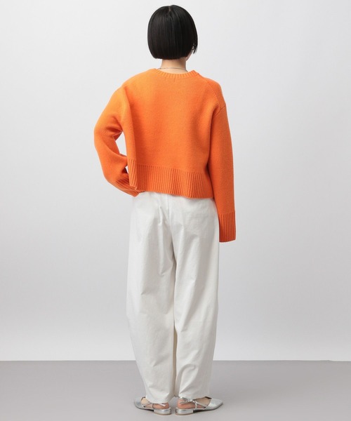 A part by（アパートバイ）の「カシミヤコンショートプルオーバーニット（ニット/セーター・レディース・アイボリー/ネイビー/オレンジ/ライトグレー・FREE）」の15枚目の写真