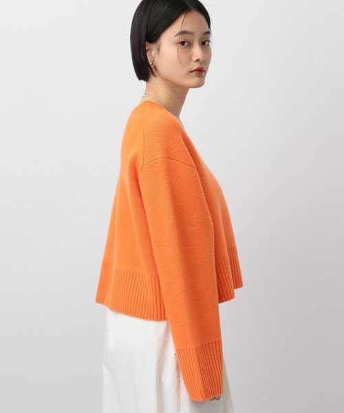 A part by（アパートバイ）の「カシミヤコンショートプルオーバーニット（ニット/セーター・レディース・アイボリー/ネイビー/オレンジ/ライトグレー・FREE）」の18枚目の写真
