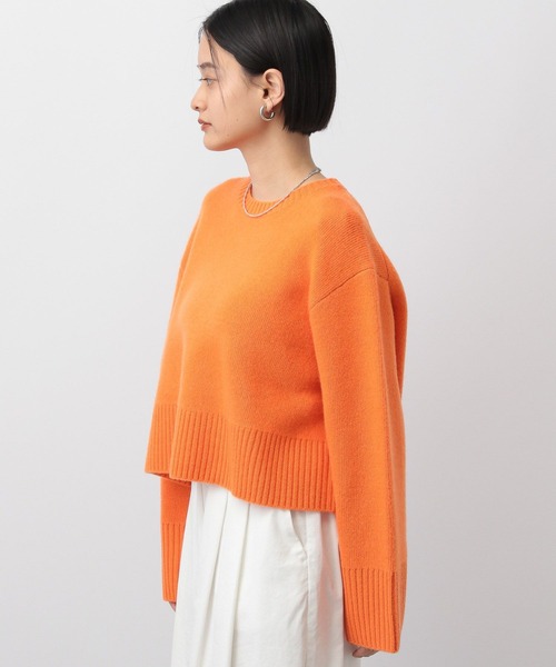 A part by（アパートバイ）の「カシミヤコンショートプルオーバーニット（ニット/セーター・レディース・アイボリー/ネイビー/オレンジ/ライトグレー・FREE）」の20枚目の写真