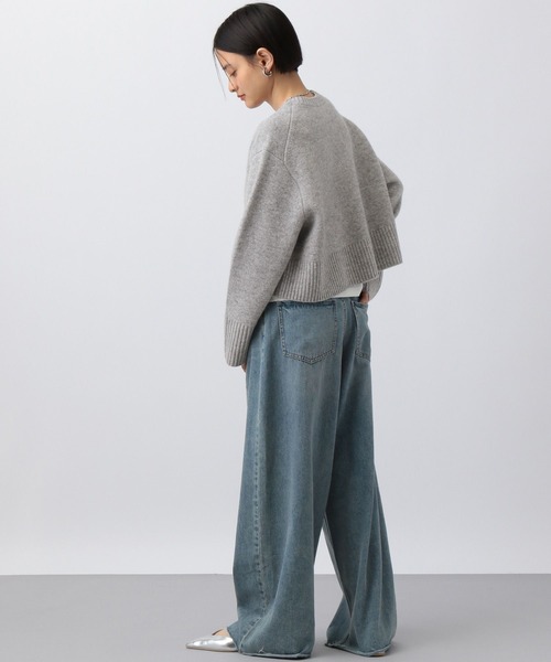 A part by（アパートバイ）の「カシミヤコンショートプルオーバーニット（ニット/セーター・レディース・アイボリー/ネイビー/オレンジ/ライトグレー・FREE）」の7枚目の写真