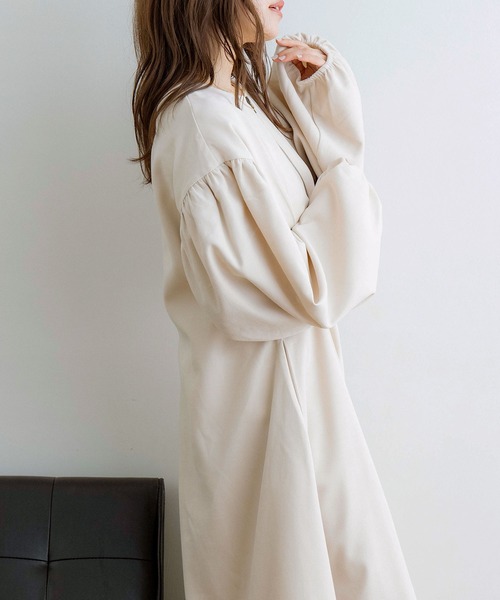 NOAHL（ノアル）の「【NOAHL】起毛ツイル2wayタックワンピース（ワンピース・レディース・グレイッシュベージュ/ピンク/ベージュ/ミント/チャコール・M/L）」の7枚目の写真