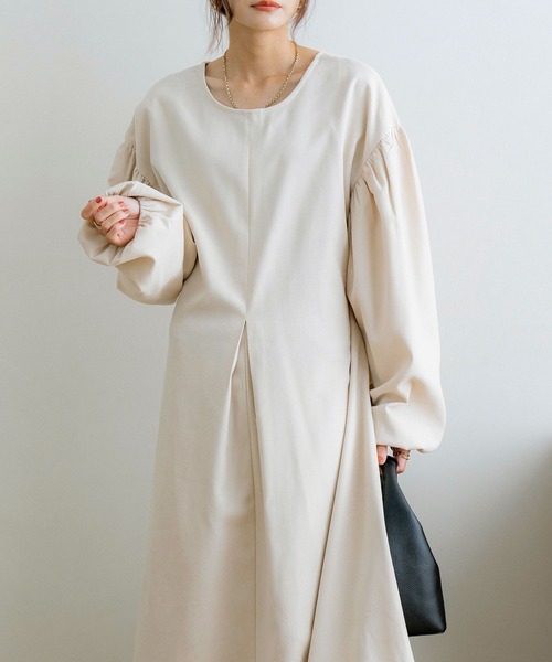 NOAHL（ノアル）の「【NOAHL】起毛ツイル2wayタックワンピース（ワンピース・レディース・グレイッシュベージュ/ピンク/ベージュ/ミント/チャコール・M/L）」の19枚目の写真