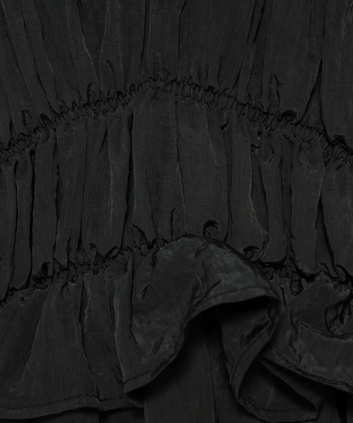 mysty woman（ミスティウーマン）の「【オケージョン】シャーリングワンピース　 242438（ドレス・レディース・ブラック/ベージュ/グリーン・FREE）」の16枚目の写真