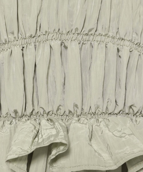 mysty woman（ミスティウーマン）の「【オケージョン】シャーリングワンピース　 242438（ドレス・レディース・ブラック/ベージュ/グリーン・FREE）」の18枚目の写真