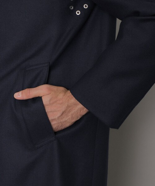 MACKINTOSH LONDON(マッキントッシュ ロンドン)の「【DUNFORD】【Loro Piana Fabric】ウールツイルステンカラーコート(ステンカラーコート・メンズ・ブラウン系その他/ダークネイビー・38/40/42/36)」の9枚目の写真