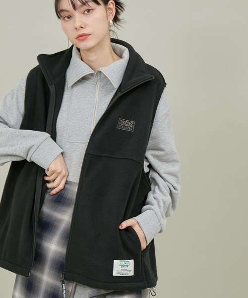 DISCUS ATHLETIC（ディスカス　アスレチック）の「【DISCUS ATHLETIC/ディスカスアスレチック】フリースフルZIPベスト（その他アウター・レディース・キナリ/ブラック・38）」の19枚目の写真