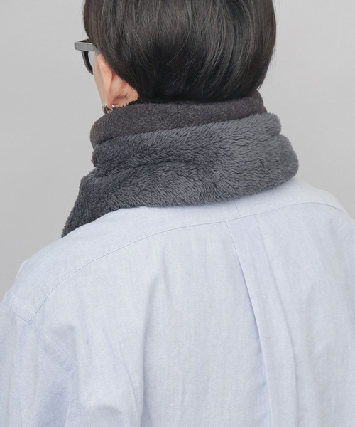 KRIFF MAYER（クリフメイヤー）の「異素材切替 中綿 差込み マフラー（ファーフリース・シープボア・フリース・コーデユロイ）（ネックウォーマー/スヌード・メンズ・マルチ/ブラック/ブラウン・FREE）」の14枚目の写真