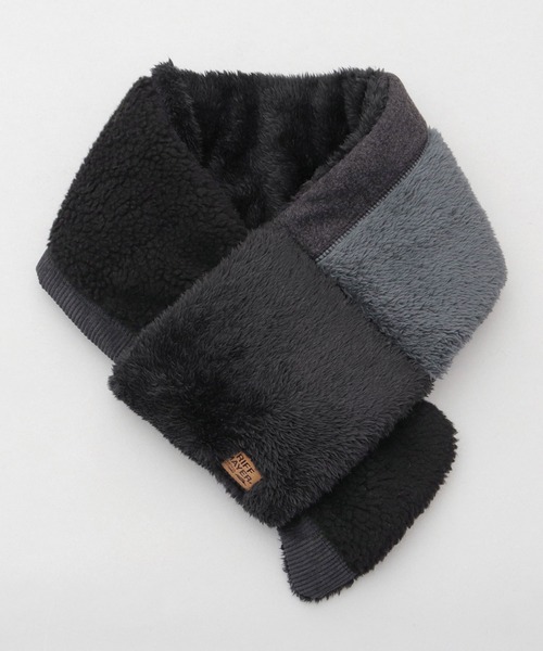 KRIFF MAYER（クリフメイヤー）の「異素材切替 中綿 差込み マフラー（ファーフリース・シープボア・フリース・コーデユロイ）（ネックウォーマー/スヌード・メンズ・マルチ/ブラック/ブラウン・FREE）」の20枚目の写真