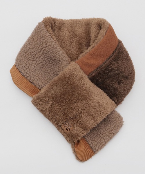 KRIFF MAYER（クリフメイヤー）の「異素材切替 中綿 差込み マフラー（ファーフリース・シープボア・フリース・コーデユロイ）（ネックウォーマー/スヌード・メンズ・マルチ/ブラック/ブラウン・FREE）」の21枚目の写真