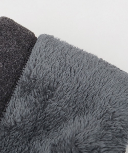 KRIFF MAYER（クリフメイヤー）の「異素材切替 中綿 差込み マフラー（ファーフリース・シープボア・フリース・コーデユロイ）（ネックウォーマー/スヌード・メンズ・マルチ/ブラック/ブラウン・FREE）」の5枚目の写真