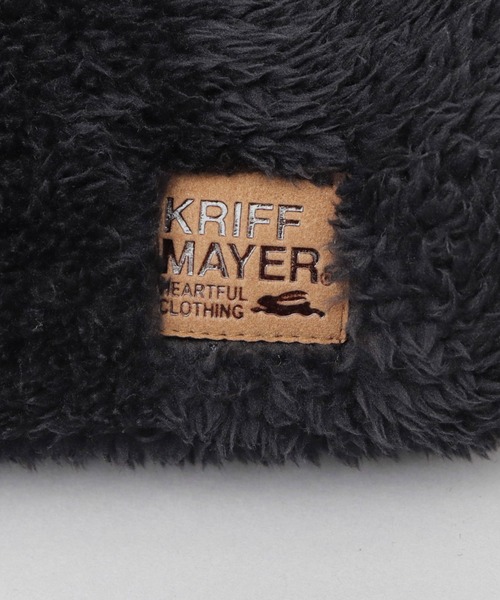 KRIFF MAYER（クリフメイヤー）の「異素材切替 中綿 差込み マフラー（ファーフリース・シープボア・フリース・コーデユロイ）（ネックウォーマー/スヌード・メンズ・マルチ/ブラック/ブラウン・FREE）」の8枚目の写真