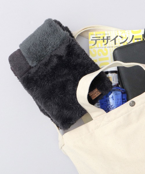 KRIFF MAYER（クリフメイヤー）の「異素材切替 中綿 差込み マフラー（ファーフリース・シープボア・フリース・コーデユロイ）（ネックウォーマー/スヌード・メンズ・マルチ/ブラック/ブラウン・FREE）」の9枚目の写真