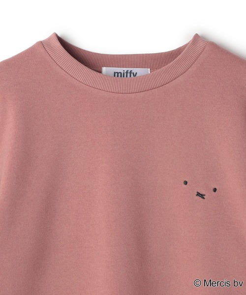 Miffy( ミッフィー)の「【miffy/ミッフィー】胸刺繍デザイン裏起毛プルオーバー(別注)(スウェット・レディース・ピンク/アイボリー・L/LL/M)」の3枚目の写真