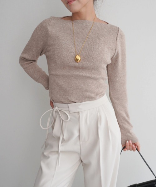 ボートネックニット（ニット/セーター）｜Rashik（ラシク）