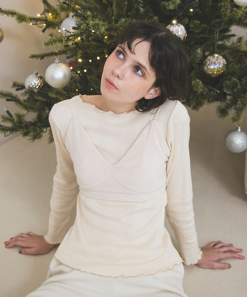 MILLER（ミラー）の「【Miller】VIS別注モデルボートネックメロープルオーバー【洗える】（Tシャツ/カットソー・レディース・レッド系その他/ライトグレー/オフホワイト・FREE）」の2枚目の写真